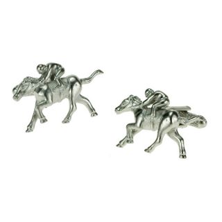 Galloping Horse and Jockey Cufflinks