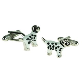 Spotted Dalmatian Puppy Dog Cufflinks