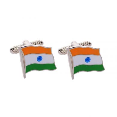 Waving Indian Flag Cufflinks