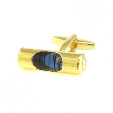 Blue Level in Gold Cufflinks