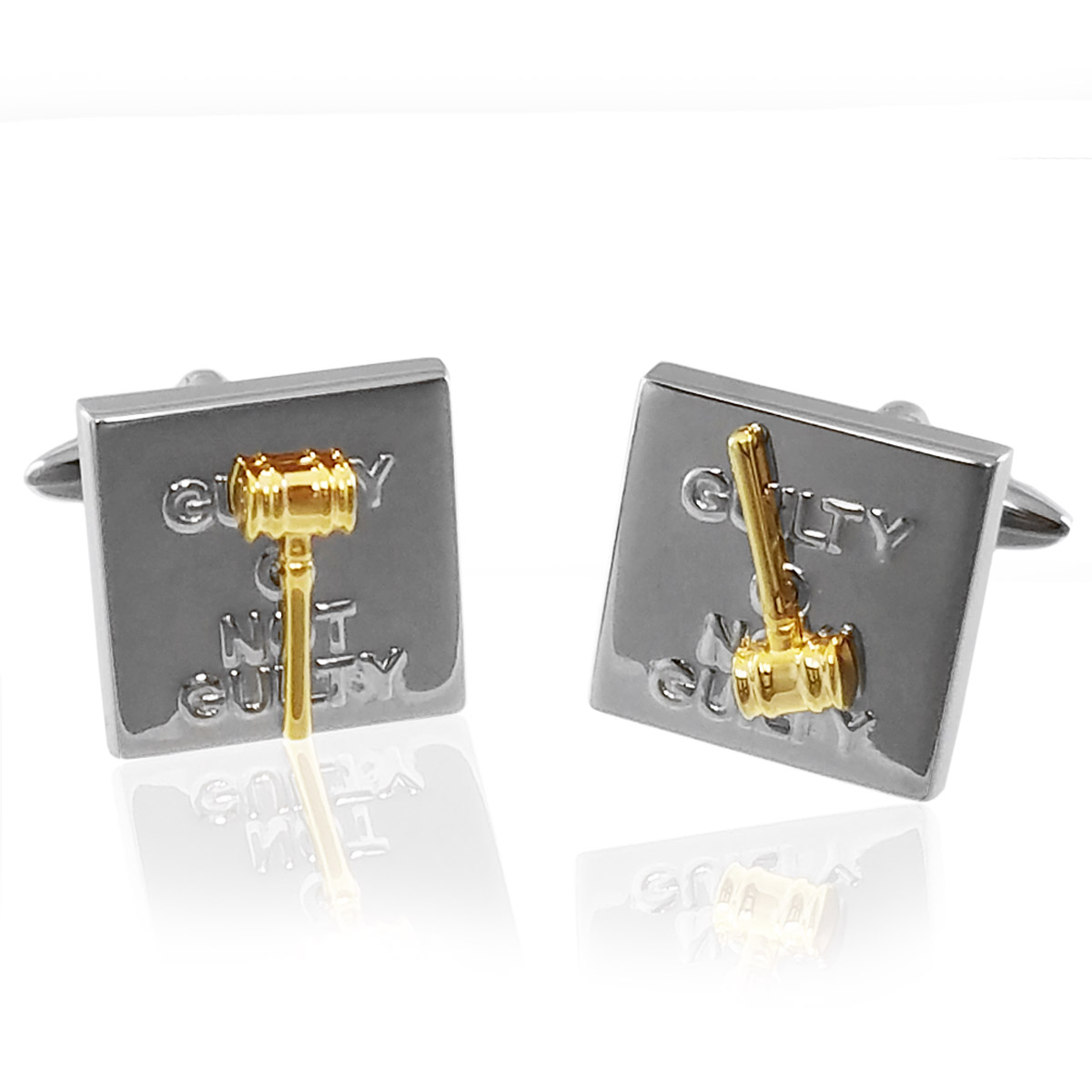 Two Tone Guilty Not Guilty Cufflinks Cufflinks Depot