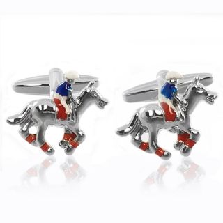 Jockey Horse Race Cufflinks