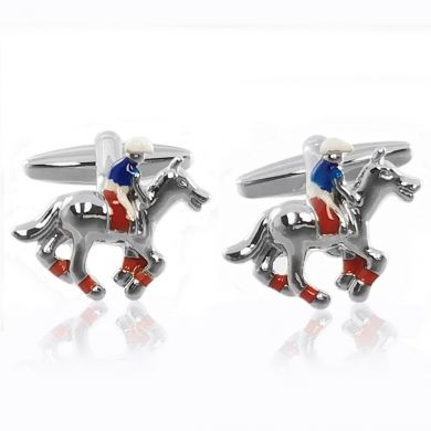 Jockey Horse Race Cufflinks