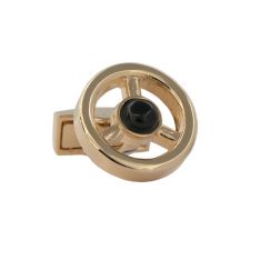 Rose Gold Onyx Steering Wheel Cufflinks