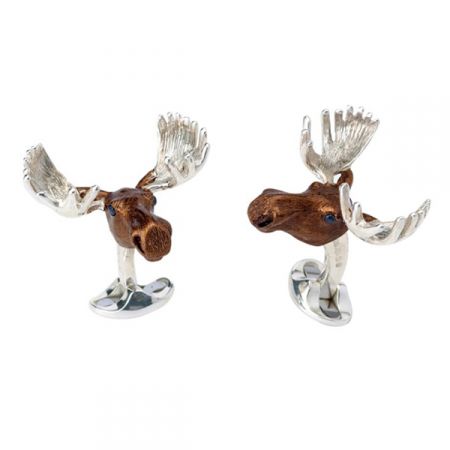 Sterling Moose Cufflinks