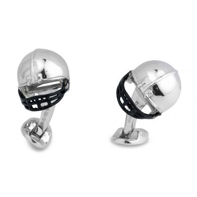 Sterling Silver American Football Helmet Cufflinks Sterling Silver American Football Helmet Cufflinks
