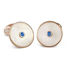 Rose Gold Plated Sterling Silver MOP Cufflinks