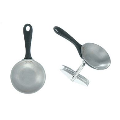Sterling Skillet Pan Cufflinks