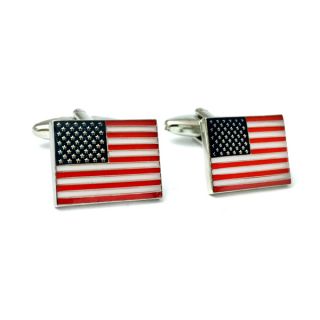 Enameled Star Spangled Banner Cufflinks