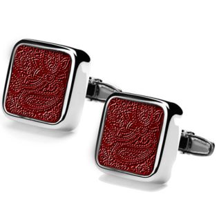 Ruby Paisley Cufflinks