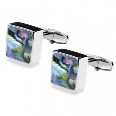 Square Mindy Abalone Cufflinks