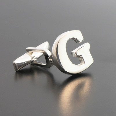 Sterling Letter G Cufflinks