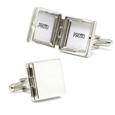 Sterling Silver Locket Cufflinks