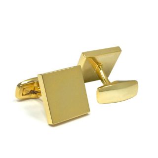 Vermeil Engravable Square Cufflinks