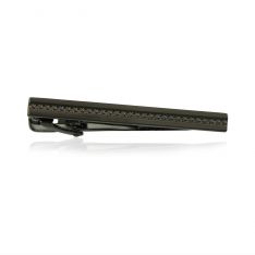 Gunmetal Textured Stripe Tie Bar