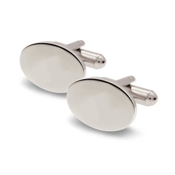 Engravable Oval Cufflinks Cufflinks Depot