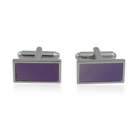 Rectangle Lilac Cufflinks