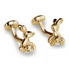 Gold Balloon Rabbit Cufflinks