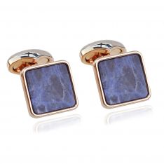 Blue Sodalite Rose Gold Cufflinks