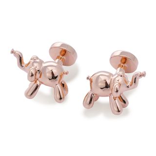Rose Gold Balloon Elephant Cufflinks