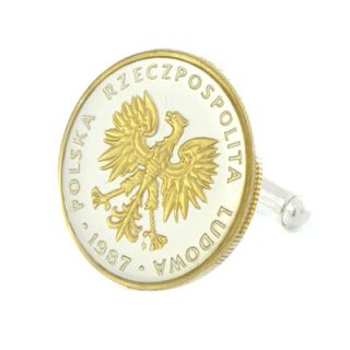 men’s jewelry men’s accessories for him groomsmen Uniquely Hand Done 2 Toned  Polish Eagle Gold on Silver coin cufflinks for men