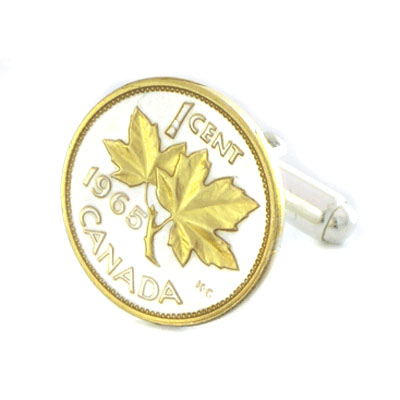 Canadian Penny Coin Cufflinks