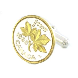 Maple Leaf Coin Cufflinks (Canada)