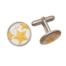 Bahamas Starfish Coin Cufflinks