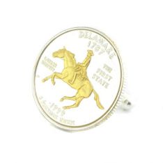 Delaware State Quarter Cufflinks