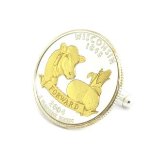 Wisconsin State Quarter Cufflinks