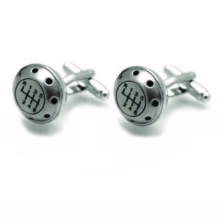 Six Gear Shift Knob Cufflinks