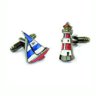 Lighthouse and Boat Cufflinks