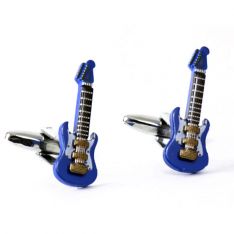 Blue Electric Guitar Cufflinks