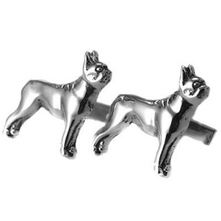 Sterling Boston Terrier Cufflinks