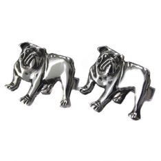 Sterling Bull Dog Cufflinks