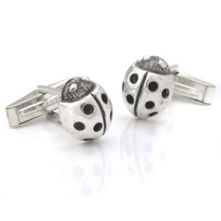 Sterling Ladybug Cufflinks