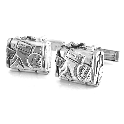 Sterling Suitcase Cufflinks