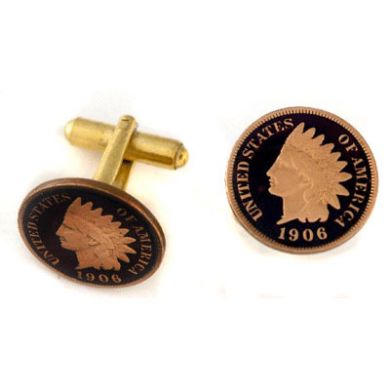 Indian Head Penny Cufflinks (U.S.A)