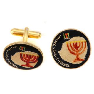 Israel's Menorah Coin Cufflinks