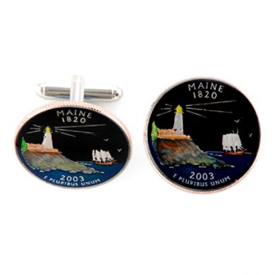 Maine State Quarter Cufflinks
