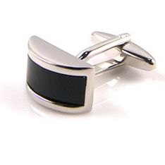 Onyx Half Oval Cufflinks
