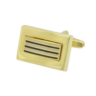 Gold Stripe Cufflinks