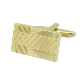 Gold Stripes Rectangular Cufflinks