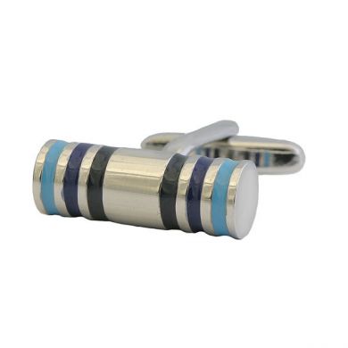 Blue Stripe Column Cufflinks
