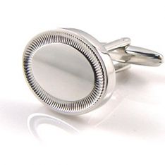 Oval Rim Engravable Cuff links