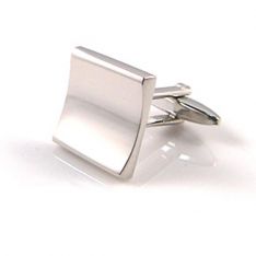 Silver Indented Cufflinks