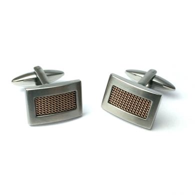 Rose Mesh Rectangular Cufflinks
