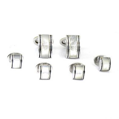 Mother Of Pearl Curved Stud Set