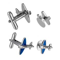 Blue Airplane Stud Set