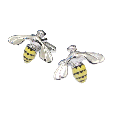 Yellow Bee Cufflinks